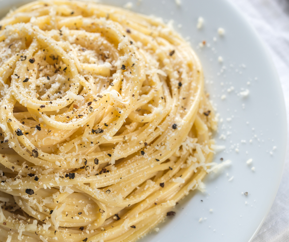 Cacio e pepe, a simple dish that packs in the flavor.
