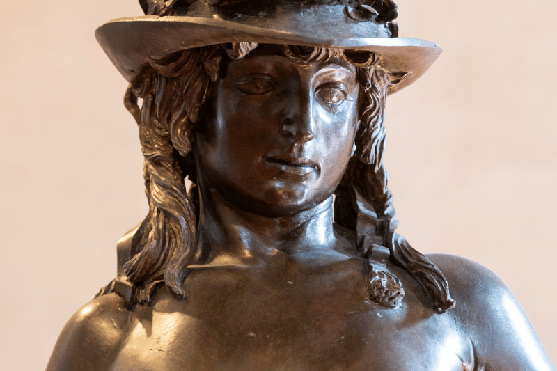 Donatello's bronze David was the first freestanding nude of the Renaissance.