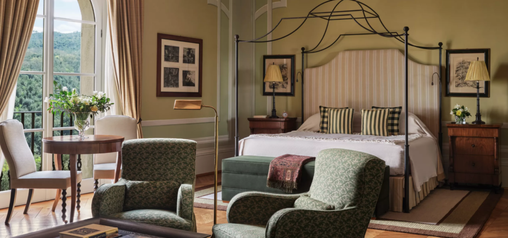 A luxury suite at the estate.