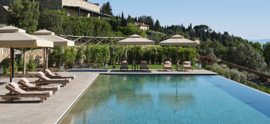 The pool at Castiglion del Bosco.