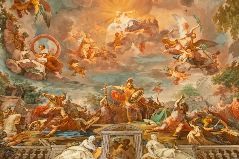 Ceiling fresco at the Borghese Gallery