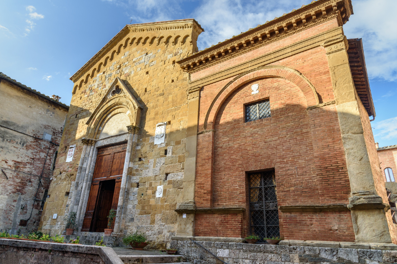 Architecture along Via Camollia in Siena.